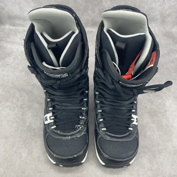 Burton AWOL Men's Size 10 Snowboard Boots Black White Medium Flex - Picture 7 of 10